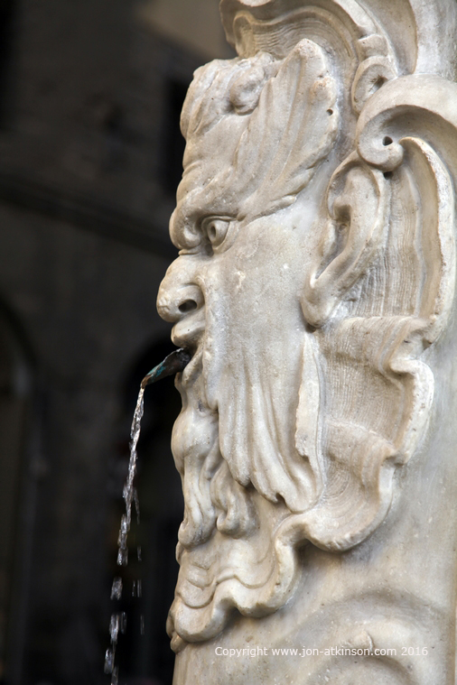 An Ornate Water Fountain On Via Maggio In Oltrarno Florence